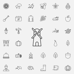 mill  icon. autumn icons universal set for web and mobile