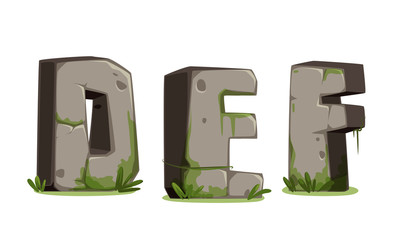 Alphabets made of stone for jungle theme part 2