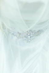 Details of luxury wedding fashionable dress