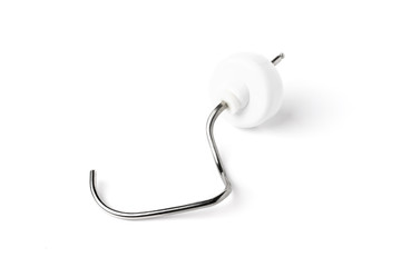 Mixer whisk for food processor isolated on white background. 