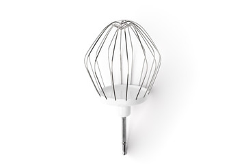 Mixer whisk for food processor isolated on white background. 
