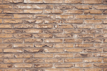 Old brown brick wall background. Brick wall texture