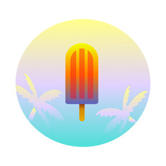 ice cream illustration summer concept