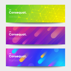 Modern deisgn banners set. Creative shapes composition. Eps10 vector. - obrazy, fototapety, plakaty