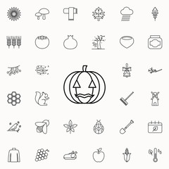 pumpkin icon. autumn icons universal set for web and mobile