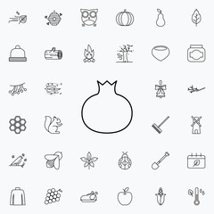 pomegranate icon. autumn icons universal set for web and mobile