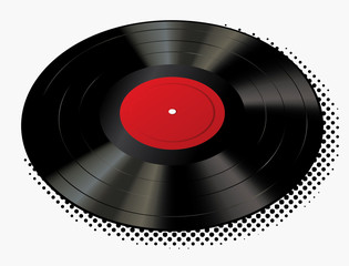 Obraz premium LP vinyl red dot