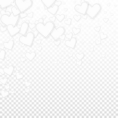 White heart love confettis. Valentine's day fallin