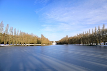 PARIS - France - Snow cover in Sceaux Park after storm Gabriel (30 JAN 2019)
