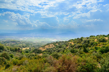 Fototapeta na wymiar Green Valley in the mountains of Turkey