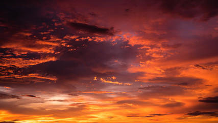 Naklejka na ściany i meble colorful clouds at sunset