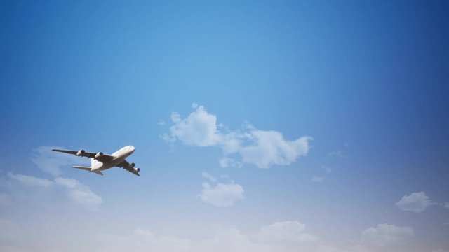 A Plane Flying In The Sky