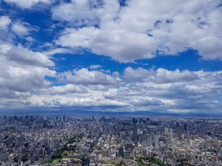 Fototapeta na wymiar aerial view of Osaka