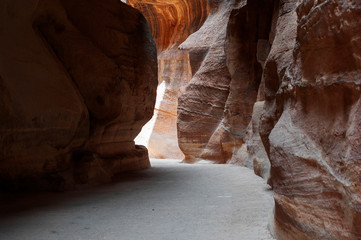 The Siq in Petra, Jordan
