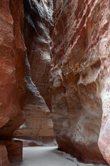 The Siq in Petra, Jordan
