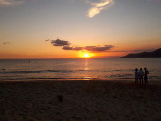 Fototapeta na wymiar Sunset on the coast