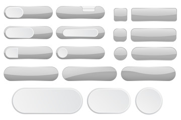 Obraz premium Gray interface buttons. Web icons