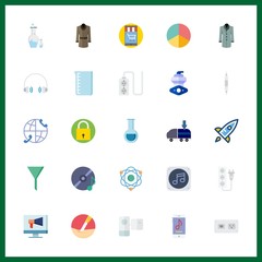 25 technology icon. Vector illustration technology set. startup and funnel icons for technology works