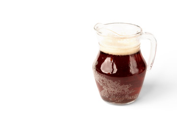 Kvass isolated on white background.