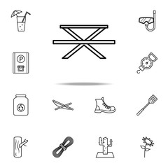picnic table icon. Camping icons universal set for web and mobile