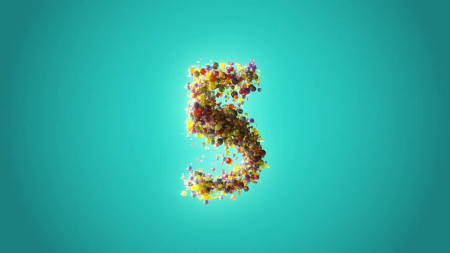 Concept of colourful candy numbers counting from ten to one on different backgrounds