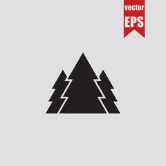 Fir forest icon.Vector illustration.