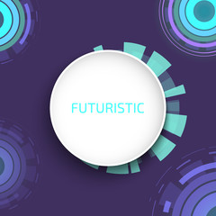 Futuristic circles background pattern vector illustration. Cyber monday background for online shopping. Sci fi technology. Buying things in Internet. Web design from future.