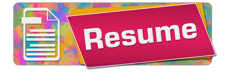 Resume Colorful Texture Pink Rounded Squares 