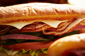 sandwich with ham and cheese