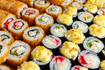 Japanese rolls for menu photos