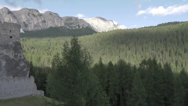 View of Castello di Andraz, Province of Belluno, Italian Dolomites, Italy, Europe