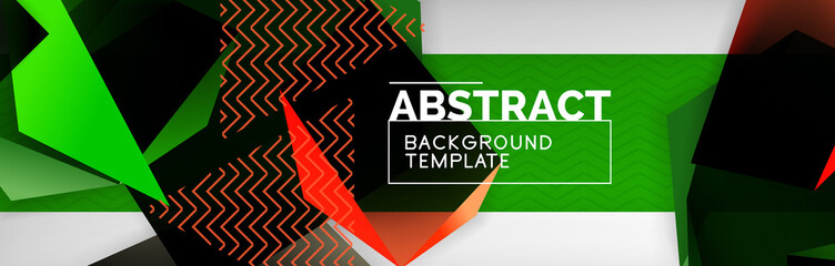 Dark 3d triangular low poly shapes abstract background