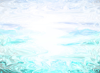 Fototapeta na wymiar Pastel Background of Blue abstract ocean and sky with round brush Waves and Shades