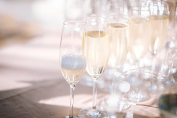 two glasses of champagne