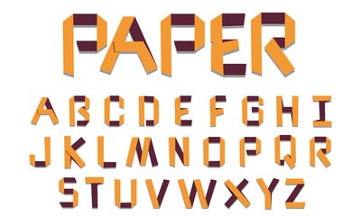 Yellow paper cut alphabets