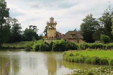 The Queen’s Hamlet, versailles, france, farm, marlborough tower, Marie-Antoinette, lake, architecture, house, architecture, building, home, old, landscape, grass, ancient, country, village, nature,