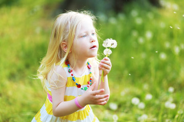 girl with dandelion