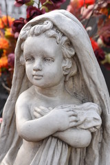 BISTRITA,  ROMANIA ,Angel statue in cemetery