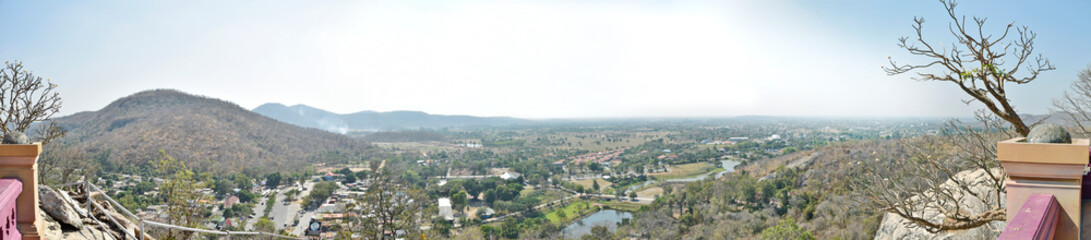 Fototapeta na wymiar Rural town panorama