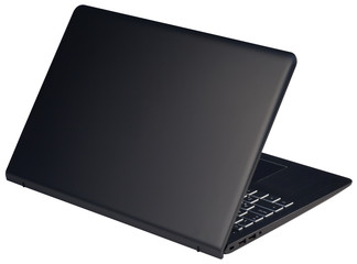 The back side of the laptop, isolated on white background.