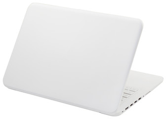 The back side of the laptop, isolated on white background.