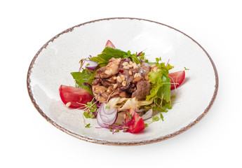 Salad with roast beef and cherry tomatoes