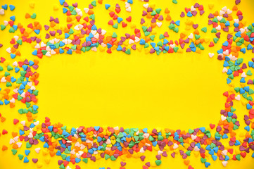 Colorful candy heart.
