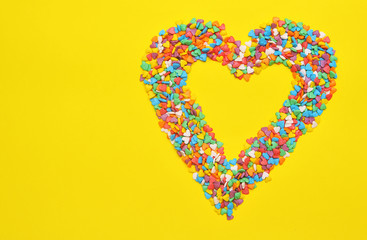 Colorful candy heart.
