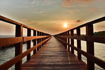 Fototapeta na wymiar Thailand coastal bridge 