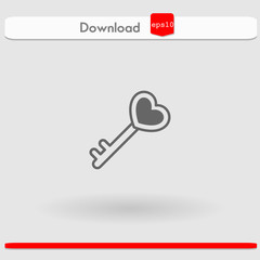 love key vector icon