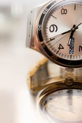 Time on a wristwatch