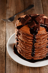 Stack of yummy pancakes