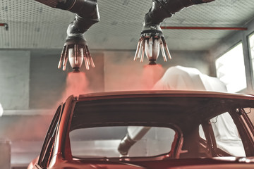 Production line of automobile plant, painting shop