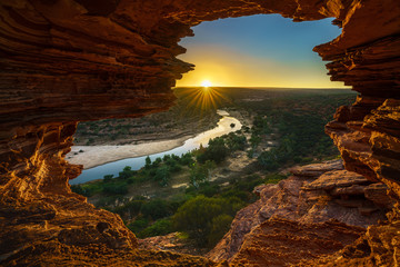 sunrise at natures window in kalbarri national park, western australia 12